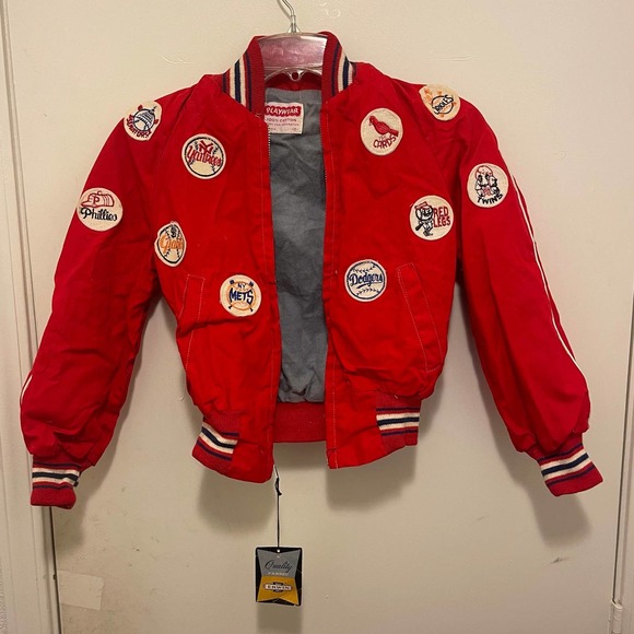 NOS Vintage 1950s Playwear Boys sz 10 MLB Baseball Patch Jacket AWESOME COOL‎ - Picture 1 of 11